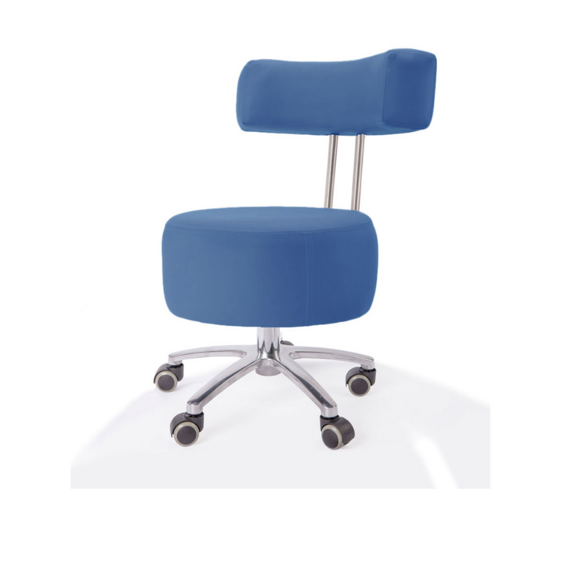 Belava Salon Nail Tech Stool Performer with Low, Medium, or High Pump Adjustable Height In Cosmic Bright Blue