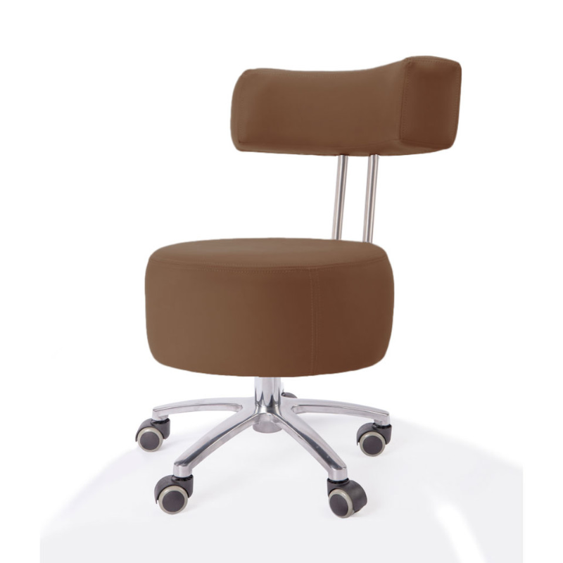 Belava Salon Nail Tech Stool Performer with Low, Medium, or High Pump Adjustable Height In Equestrian Warm Brown