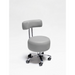 Belava Salon Nail Tech Stool Performer with Low, Medium, or High Pump Adjustable Height In Grey With Rolling Wheels