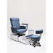 Belava Salon Nail Tech Stool Performer with Low, Medium, or High Pump Adjustable Height in Cadet Blue With Technician Stool and Pedicure Cart
