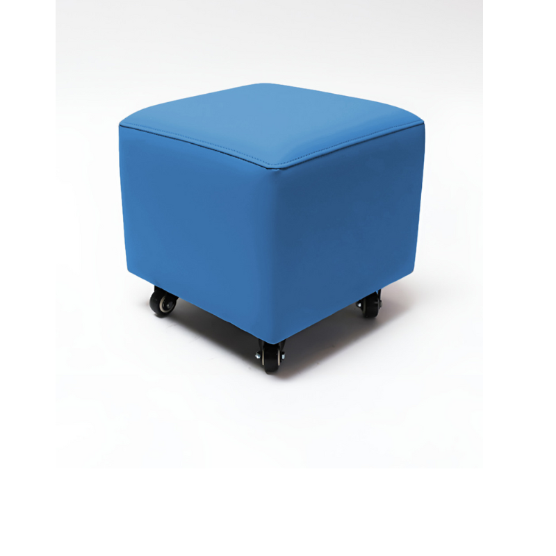 Belava Shorty Nail Tech Stool In Cosmic Bright Blue Square Salon Chair