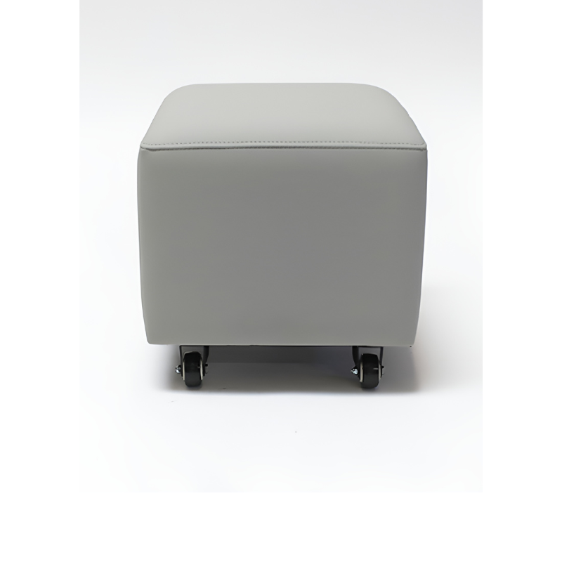 Belava Shorty Nail Tech Stool In Grey Square Salon Chair