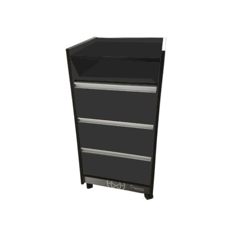Custom_Craftworks_T300_Salon_Trolley_Cart_Black_Laminate