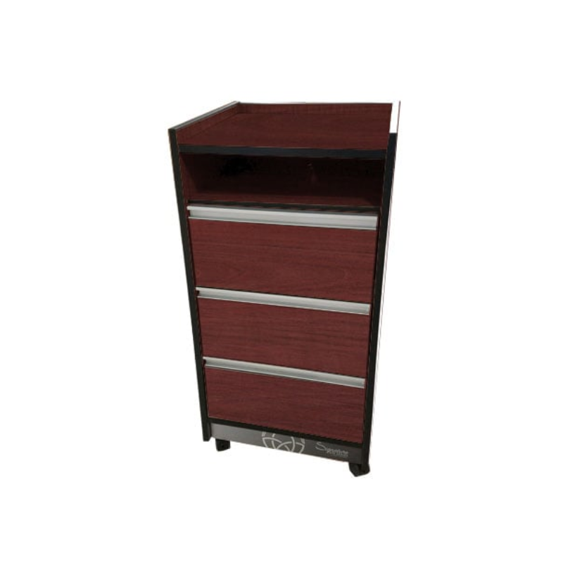 Custom Craftworks T300 Salon Trolley Cart Cherry Merlot Laminate