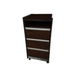 Custom Craftworks T300 Salon Trolley Cart Espresso Dark Brown Wood Laminate