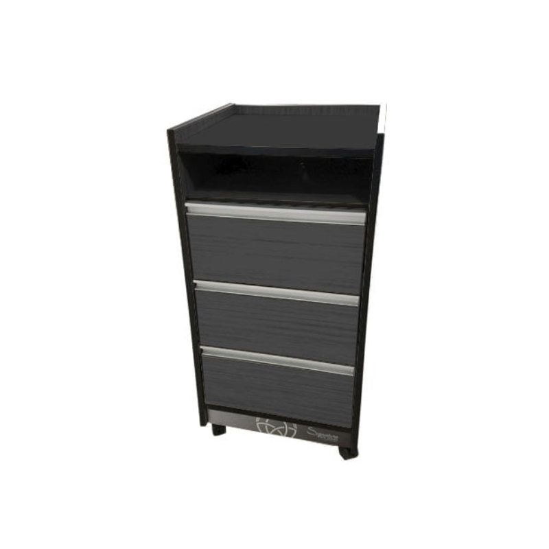 Custom_Craftworks_T300_Salon_Trolley_Cart_Fossil Gray Wood Stain