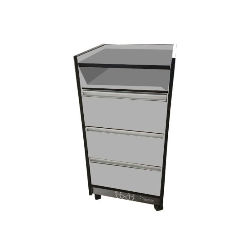 Custom Craftworks T300 Salon Trolley Cart Gray Laminate