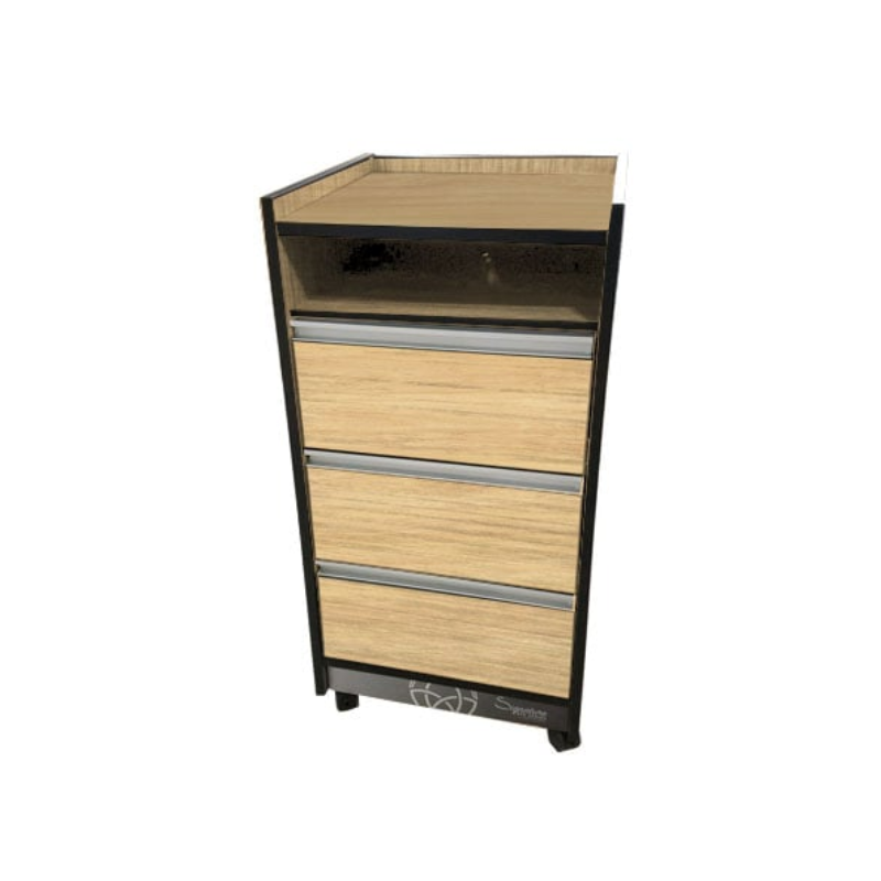 Custom Craftworks T300 Salon Trolley Cart Maple Wood Laminate