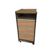 Custom Craftworks T300 Salon Trolley Cart Oak Wood Laminate