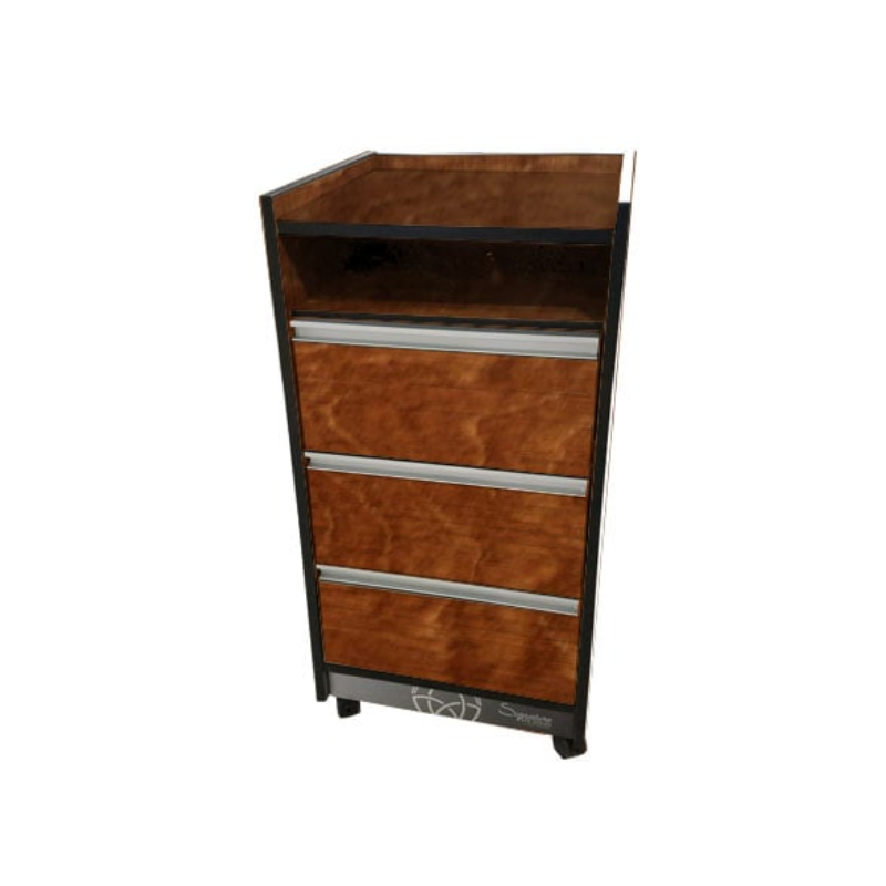 Custom_Craftworks_T300_Salon_Trolley_Cart_Rustic Fall Wood Stain