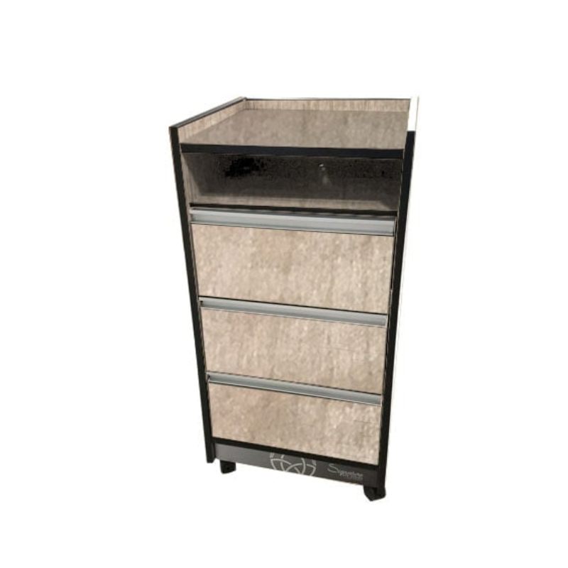 Custom_Craftworks_T300_Salon_Trolley_Cart_Tea Party_Laminate