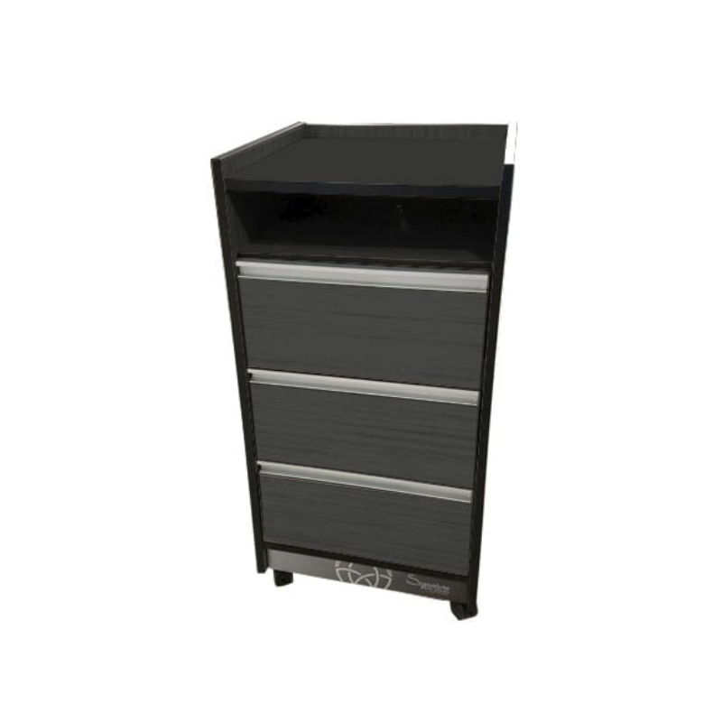 Custom_Craftworks_T300_Salon_Trolley_Cart_Tungsten Wood Stain