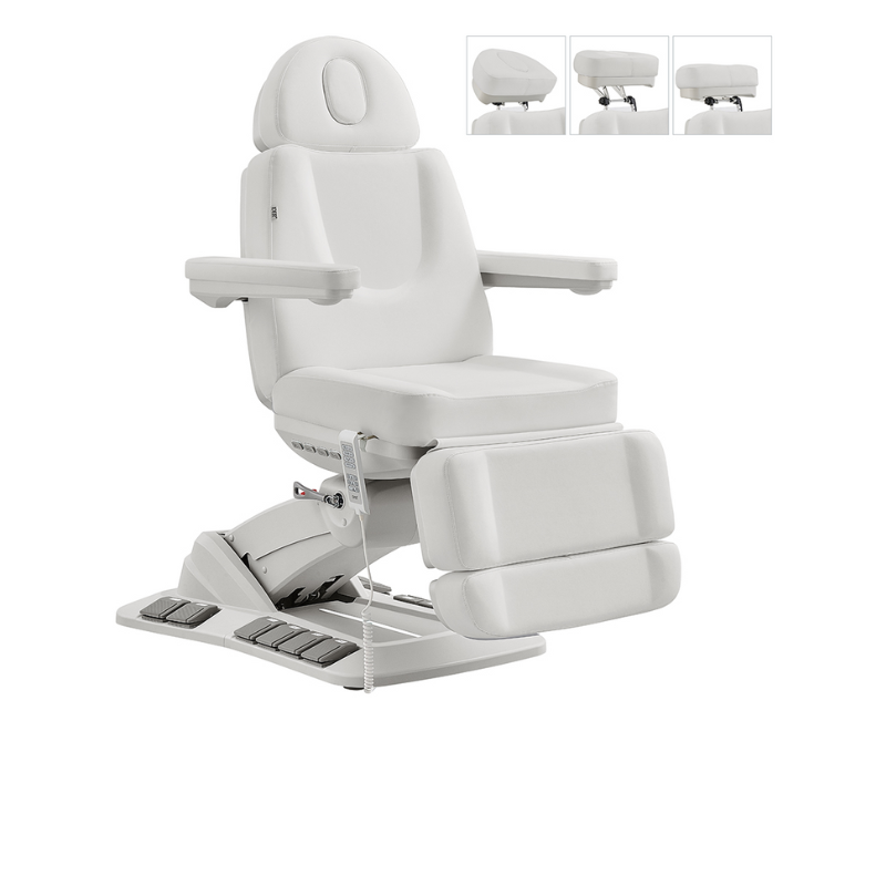 DIR Aurora Medical Gynecology Spa Table Chair with 4 Motors, Plus Hand & Foot Remote in White With Adjustable Head Rest Variations