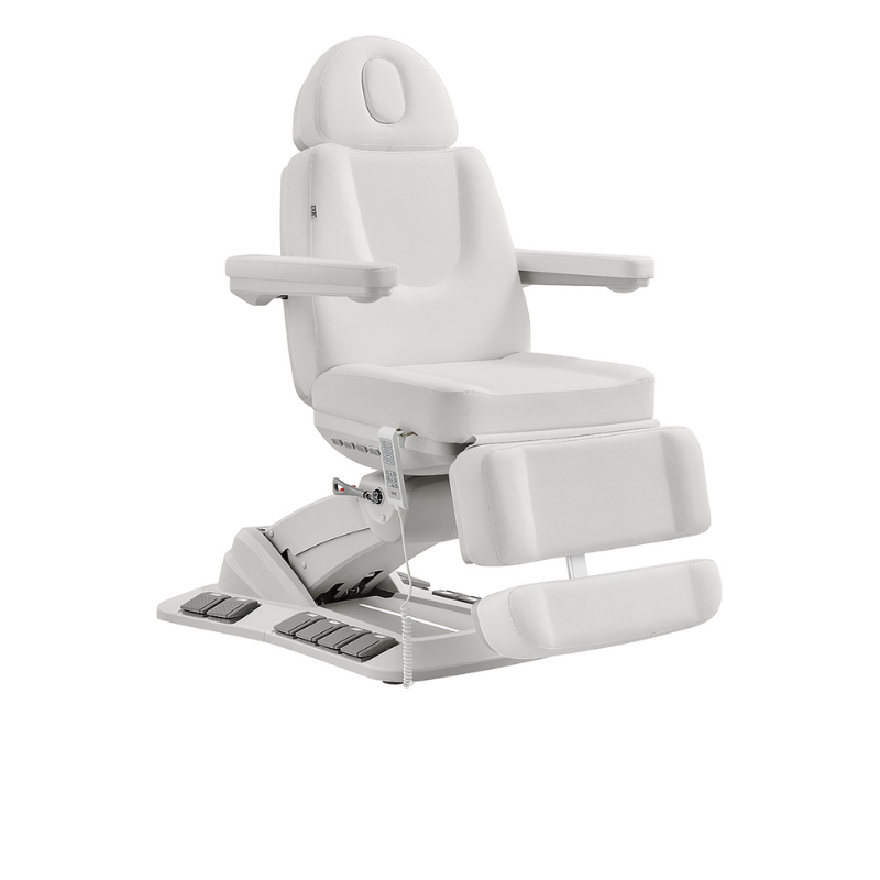 DIR Aurora Medical Spa Table Chair with 4 Motors, Plus Hand & Foot Remote in White