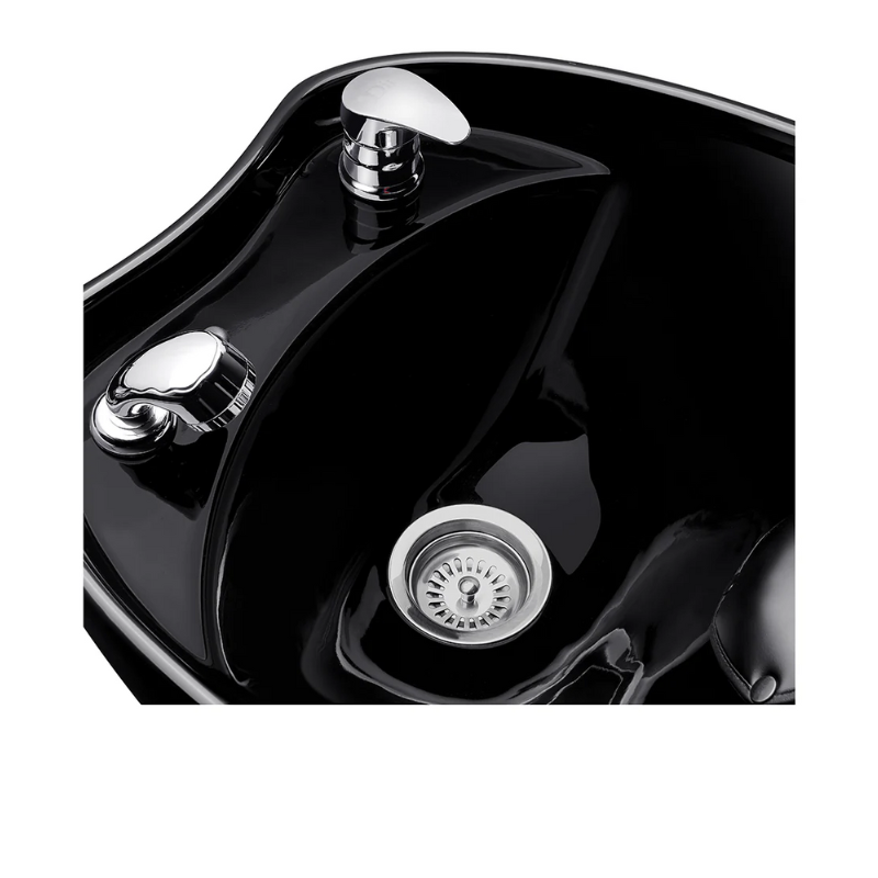 DIR Bella V Recline Massage Salon Shampoo Station Black Sink Closeup