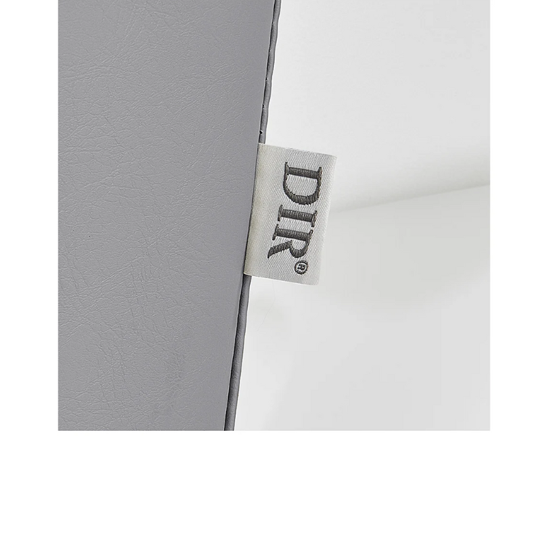 DIR Bella V Recline Massage Salon Shampoo Station Gray Faux Leather Closeup