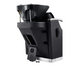 DIR Bella V Recline Massage Salon Shampoo Station in Black Back View