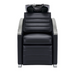 DIR Bella V Recline Massage Salon Shampoo Station in Black Front View