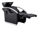 DIR Bella V Recline Massage Salon Shampoo Station in Black with Black Shampoo Bowl Extended Footrest