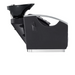 DIR Bella V Recline Massage Salon Shampoo Station in Black with Black Shampoo Bowl Side View