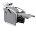 DIR Bella V Recline Massage Salon Shampoo Station in Gray with Extended Footrest