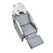 DIR Bella V Recline Massage Salon Shampoo Station in Gray with Extended Footrest Overview