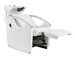 DIR Bella V Recline Massage Salon Shampoo Station in White with Extended Footrest