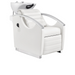 DIR Bella V Recline Massage Salon Shampoo Station in White with White Shampoo Bowl