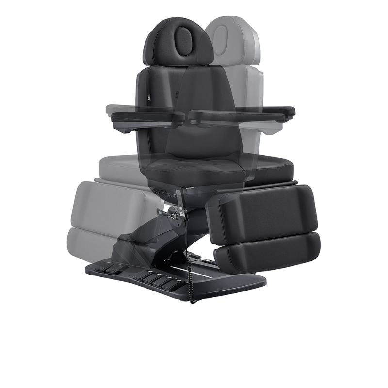 DIR Geneva Exam Chair Table with stirrups OB GYN Gynecology in Black With seat rotation