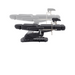 DIR Geneva Exam Chair Table with stirrups OB GYN Gynecology in Black reclined view into bed table