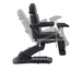 DIR Geneva Exam Chair Table with stirrups OB GYN Gynecology in Black side reclined view
