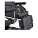 DIR Geneva Exam Chair Table with stirrups OB GYN Gynecology in Black stirrups close up