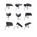 DIR Geneva Exam Chair Table with stirrups OB GYN Gynecology stirrups chart