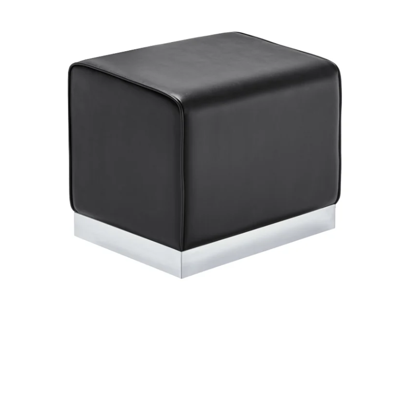 DIR Majestic Double Seats Shampoo Chair with Black Foot Stool Chair