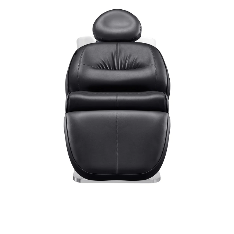 DIR Maximus Spa Salon Reclining Shampoo Bed with Rotating Seat in Black Front View