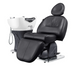 DIR Maximus Spa Salon Reclining Shampoo Bed with Rotating Seat in Black Rotated Angle View