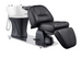 DIR Maximus Spa Salon Reclining Shampoo Bed with Rotating Seat in Black with Removed Headrest