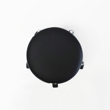 Nail Tech Stool Corte with Low Pump Black Salon Rolling Wheels Stool Chair Top View