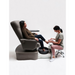 Nail Tech Stool Corte with Low Pump Black Salon Rolling Wheels Pedicure Stool Chair With Pedicure Chair and Client Display
