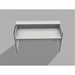 Reception Counter Solution Los Angeles Reception Desk With/Or Without LED Lights Backside Interior View Angle