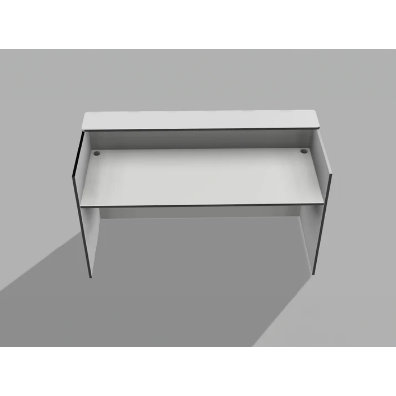 Reception Counter Solution Los Angeles Reception Desk With/Or Without LED Lights Backside Interior View Angle
