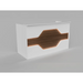 Reception Counter Solution Los Angeles Reception Desk With/Or Without LED Lights in White and Walnut Brown Wood Color Modern Geometric Style