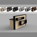Reception Counter Solutions Madison Reception Desk with Rectangle Shelves Color Variations and Options Geometric Modern Style 4ft 5ft 6ft or 7ft Wide