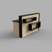 Reception Counter Solutions Madison Reception Desk with Rectangle Shelves In Black and Maple Light Wood Color Geometric Modern Style 4ft 5ft 6ft or 7ft Wide