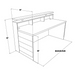 Reception Counter Solutions Memphis Reception Desk - Reclaimed Rustic Wood Reception Desk Dimensions Diagram Specifications Sheet Measurements Rectangular Sales Counter In 4 Feet 5 Feet 6 Feet 7 Feet or 8 Feet Wide