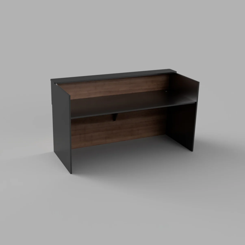 Reception Counter Solutions Miami Reception Desk with Led Lights Modern Style Back Side Interior View with Shelf 4 Feet 5 Feet 6 Feet or 7 Feet Wide