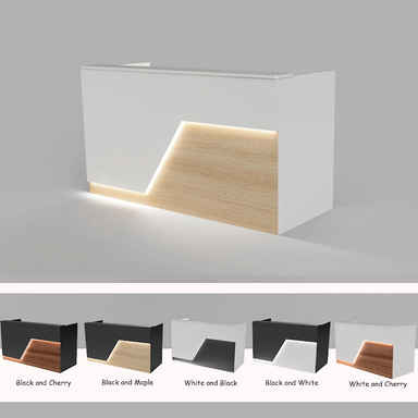 Reception Counter Solutions Miami Reception Desk with Led Lights Modern Style Color Variants and Options