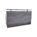 Reception Counter Solutions Scorched Oak Memphis Reception Desk Front View Modern Rustic Wood Rectangular Desk Sales Counter In 4 Feet 6 Feet or 8 Feet Wide