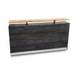 Reception Counter Solutions White Memphis Reception Desk Front View Display White Interior and Bottom with Dark Wood Front and Sides Modern Style 4ft or 6ft